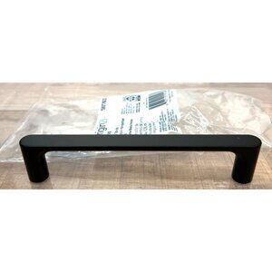 Cove Black Cabinet Handle 5-1/16 Inch Hole Centers With Mounting Screws